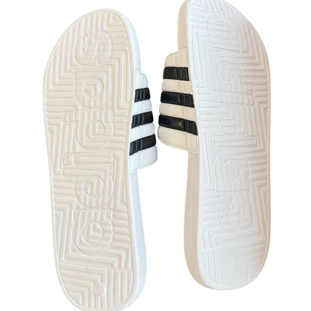 Adidas Men’s Black/White Adissage Slides